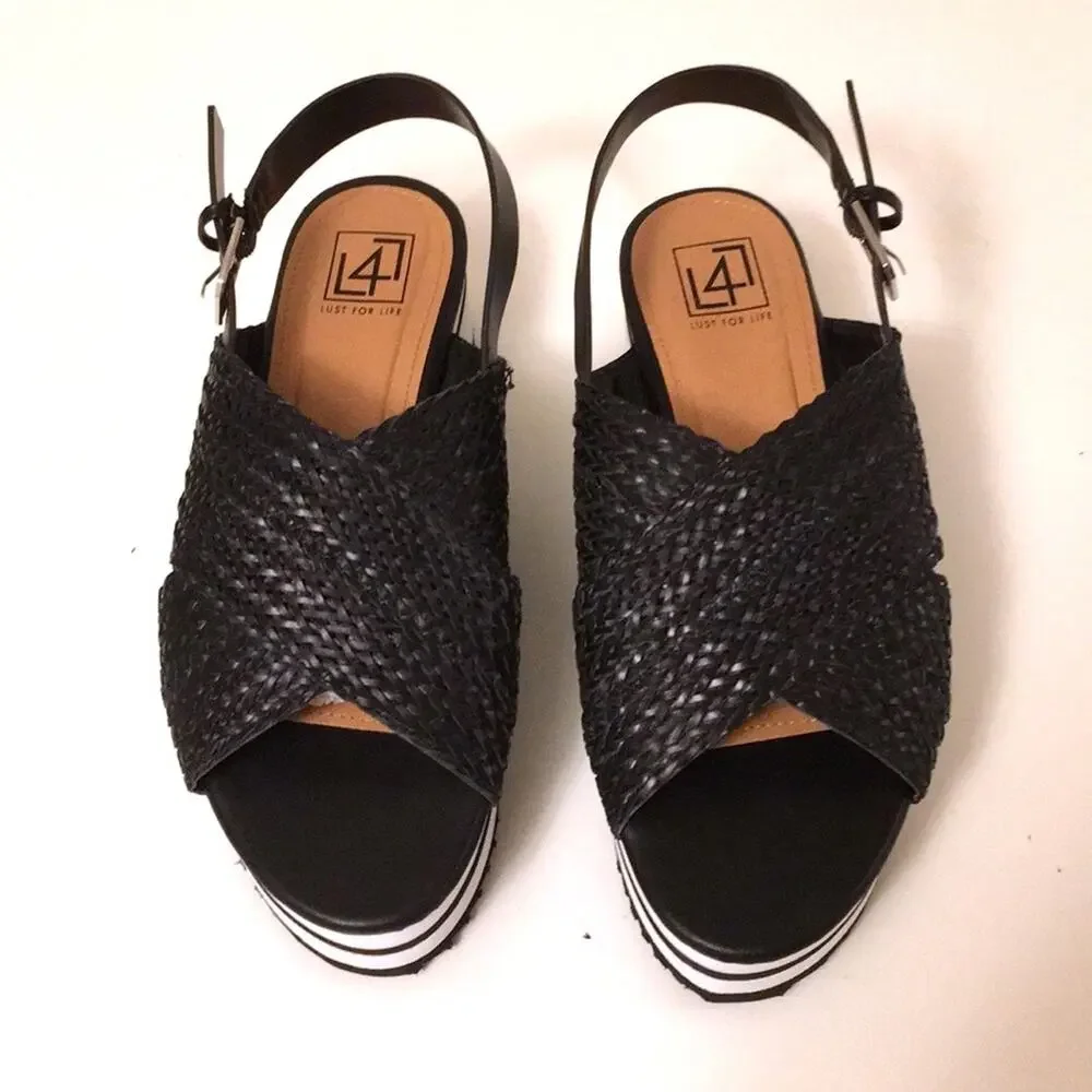 Lust 4 Life summer wedged Sandals size 7.5 & 8.5
